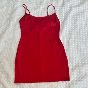 Red Satin Windsor Dress Large